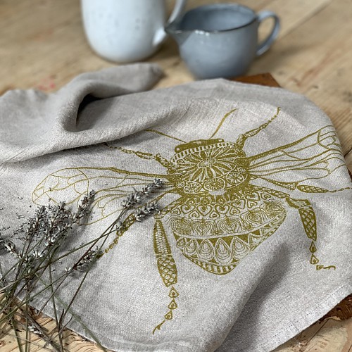 Honey bee Tea Towel